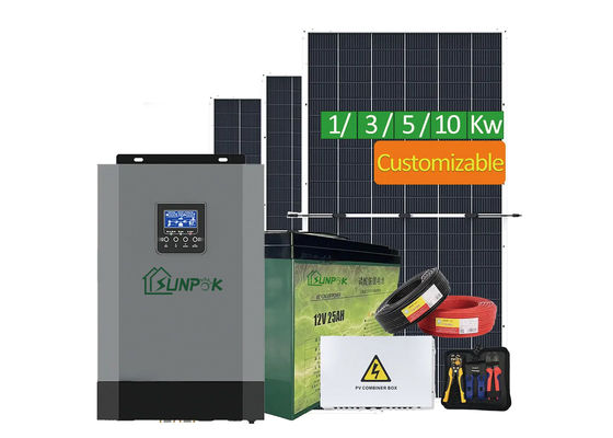LED Display Off Grid Inverter Home 5kw Photovoltaic Solar Power System