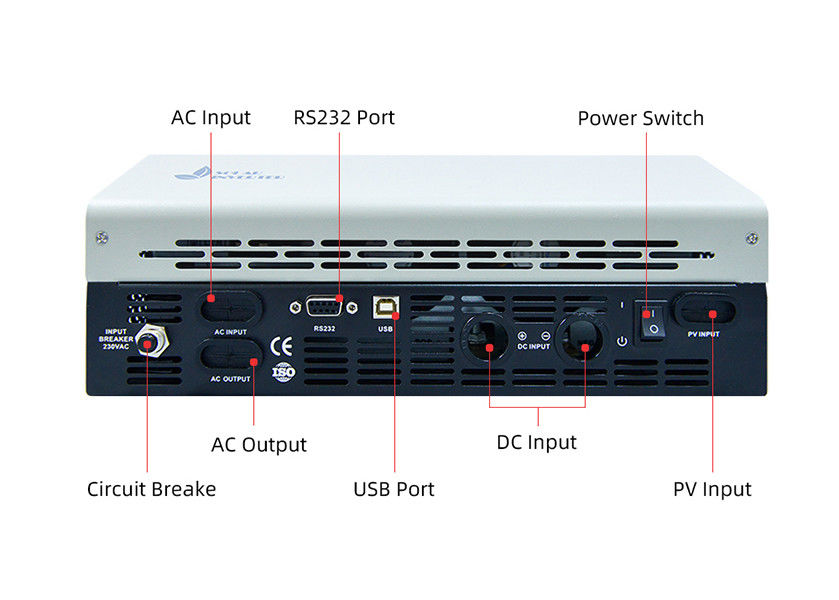 太陽エネルギーのための格子インバーター5kw 3kw 230V単一フェーズを離れたLCD表示