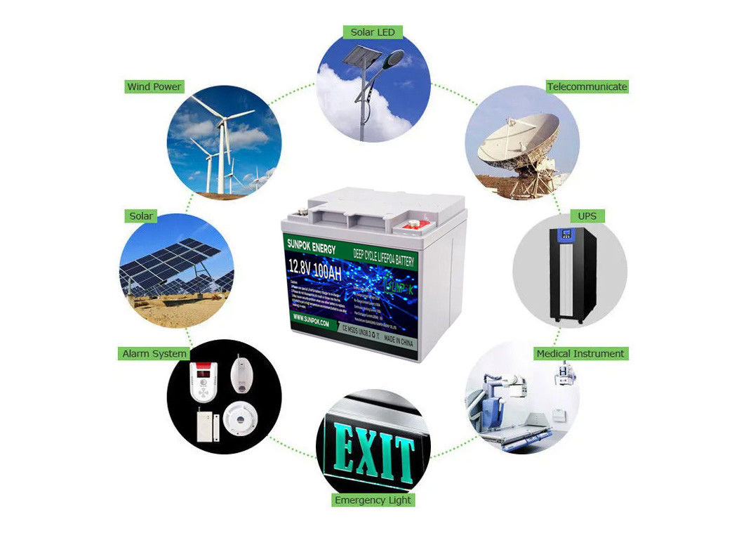 AGM深い周期電池12v 24v 50ah 100ah 150ah 200ah LiFePO4深い周期電池
