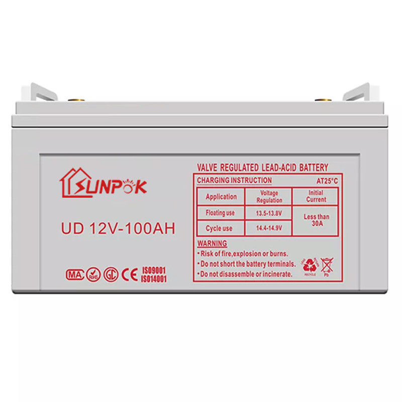 Sunpok 12vのゲル深い周期電池50ah 100ah 120ah 150ah 200ah 300ah太陽深い周期電池