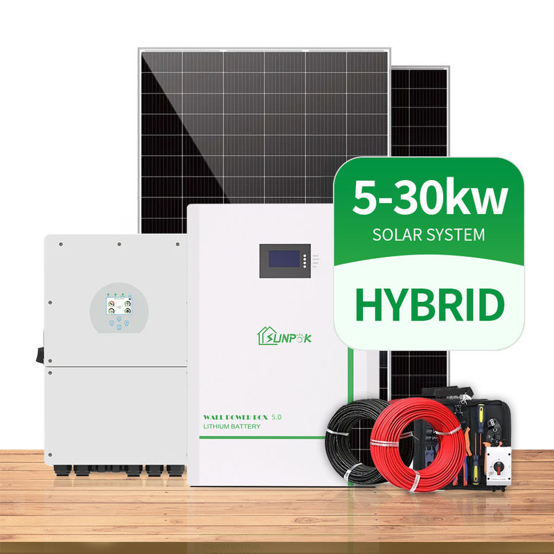 格子世帯の貯蔵システムと壁に取り付けられた雑種のSolar Energy PVのパネルの5KW 10KW 15KW
