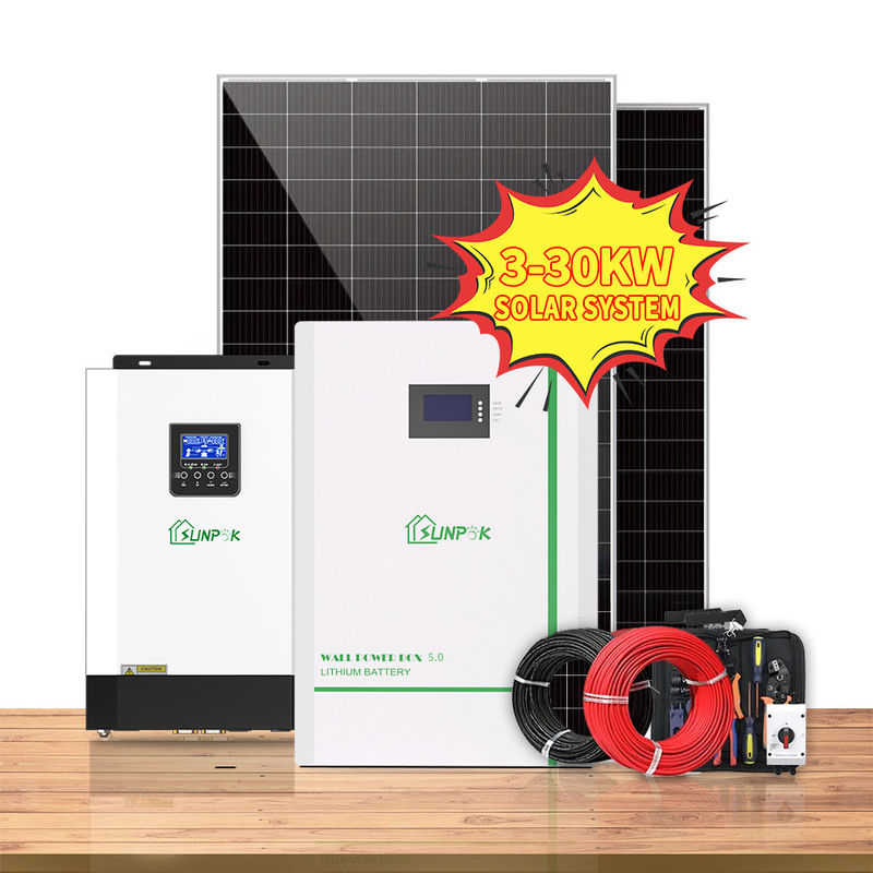 Sunpokの格子雑種の太陽インバーターの雑種の太陽系のキット7kw 8kw 10kwの格子タイ