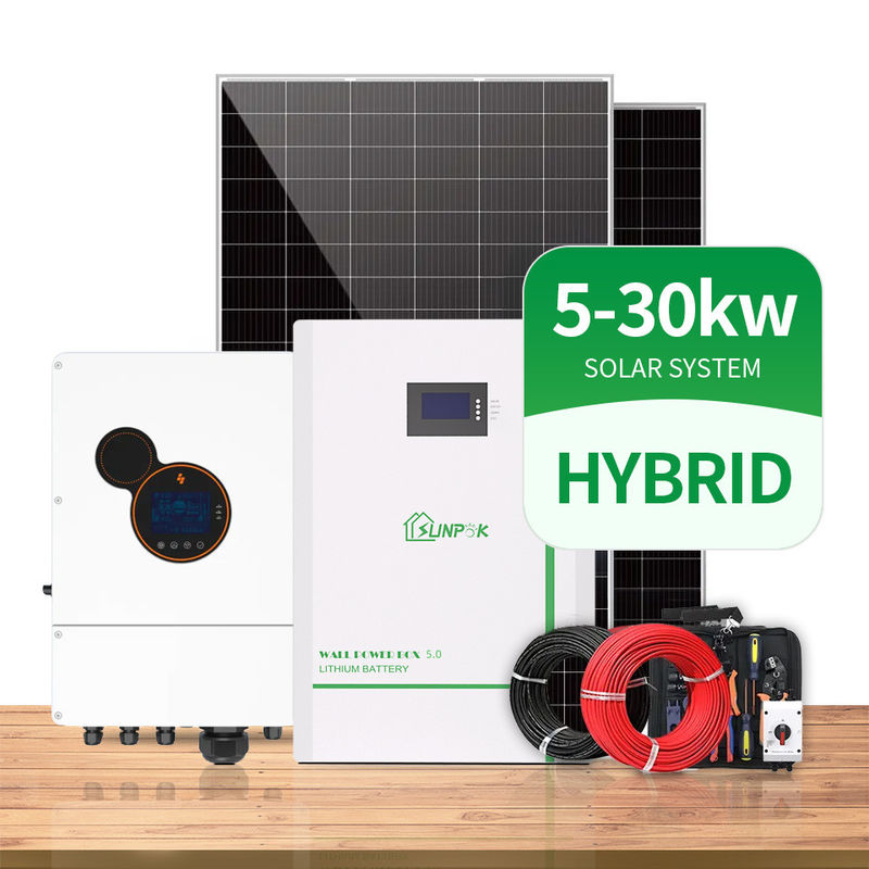 600W雑種の太陽系のキット パネルの大ぞろいが付いている3段階の太陽発電機