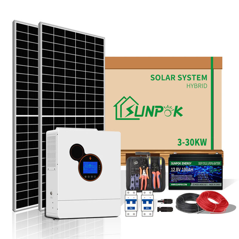 格子住宅の太陽エネルギーシステムを離れたスマートな雑種の太陽インバーター システム10Kw 15Kw 20KW