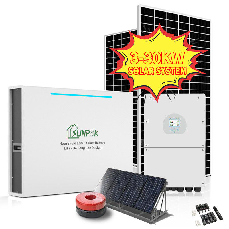 格子格子家の電気システムを離れた雑種の太陽風のパワー系統5Kw 8Kw 10Kw 12Kwを離れて