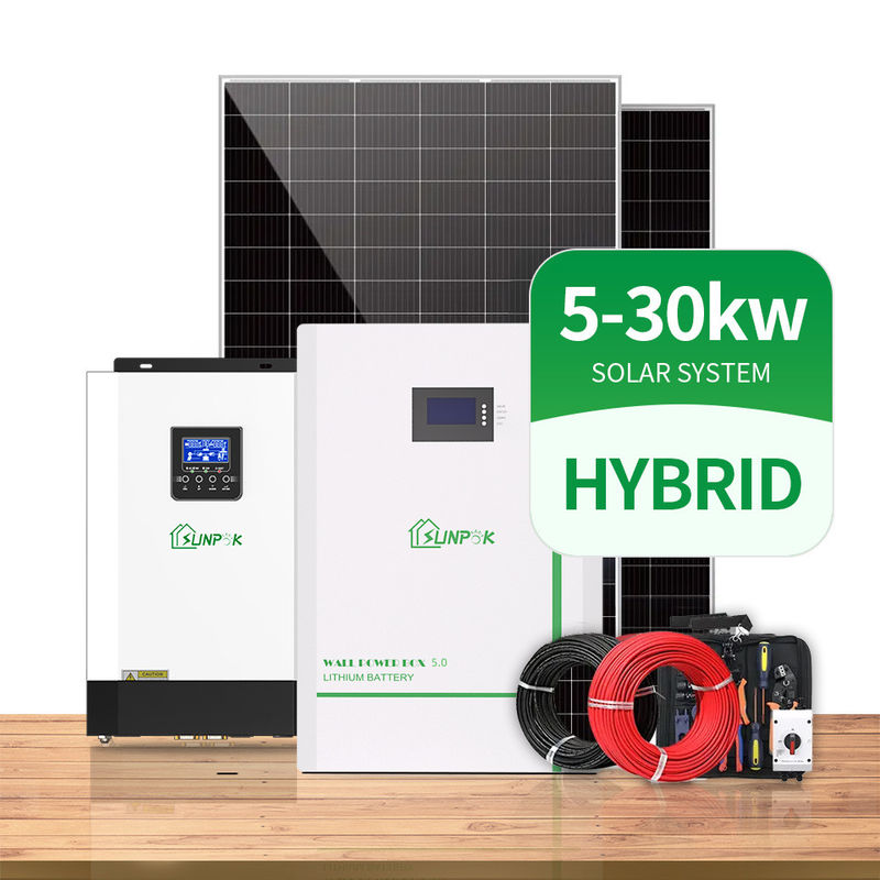 UN38.3力のSolar Energyシステム格子家5KW 10KW 12KW 20KW 30KWのすべての黒い太陽電池パネルの大ぞろい