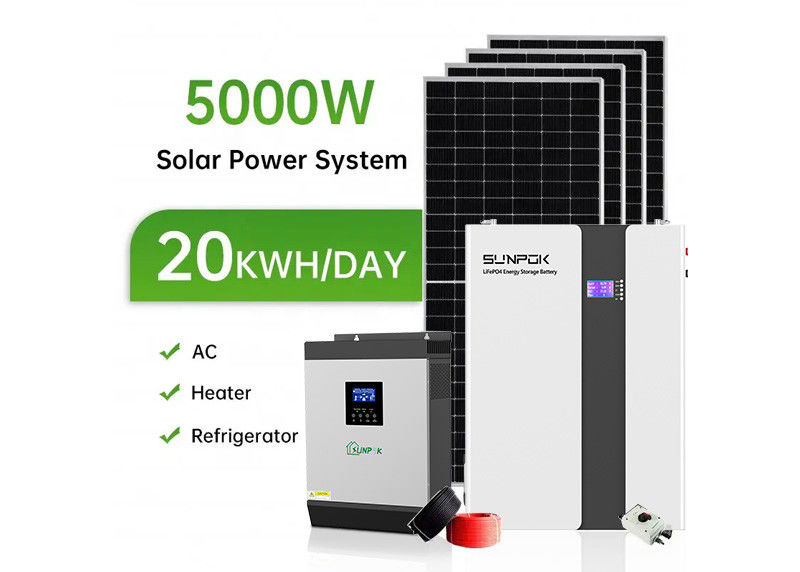 MPPTコントローラと鉛酸電池タイプを持つVDE認定ハイブリッド太陽系キット