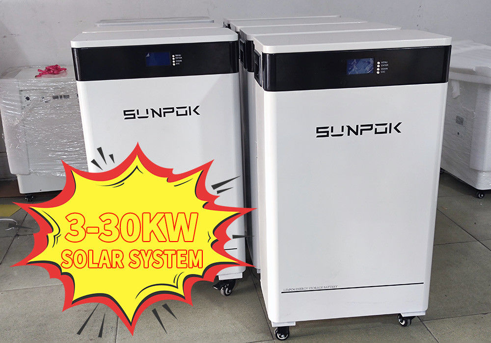 ハイブリッド太陽光発電システム 30kw 20kw 10kw エネルギー貯蔵システム 3相 40kwh リチウム電池太陽光システム