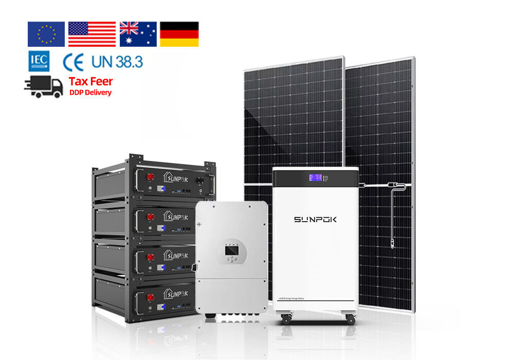 家庭用太陽系 1 Kw 2 Kw 3kw 5kw 5kva ハイブリッド太陽系