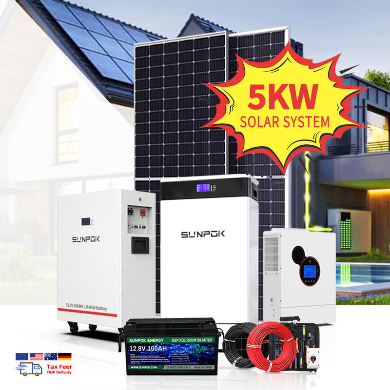 オフグリッド 10Kwh 屋根の太陽光発電システム 15Kw 10Kw 5Kw フルセットハイブリッドオフグリッドシステム コスト