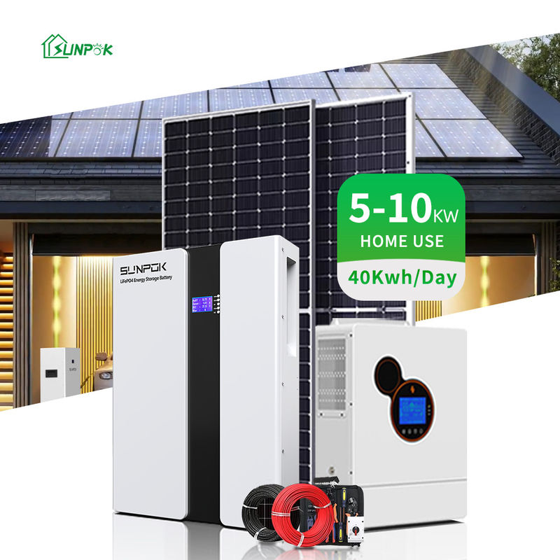 太陽光発電システム 3kw 5kw 10kw 12kw 15kw ハイブリッドオフグリッド 完全な太陽光パネルセット