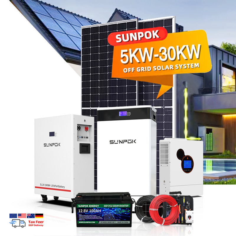 オフグリッド太陽光発電システム 6Kw 10Kw 15Kw 20Kw 10000Wハイブリッド太陽光発電システム