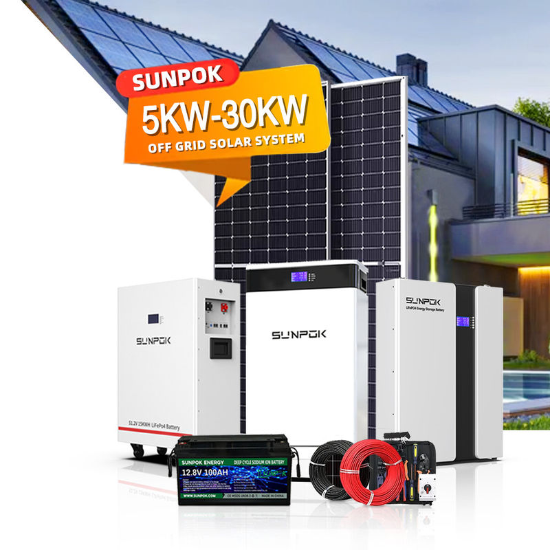サンポック 5Kw 6Kw 8Kw 10Kw 11Kw 12Kw 15Kw 20Kw オフグリッド ソーラーエネルギー オフグリッド ホーム電力システム