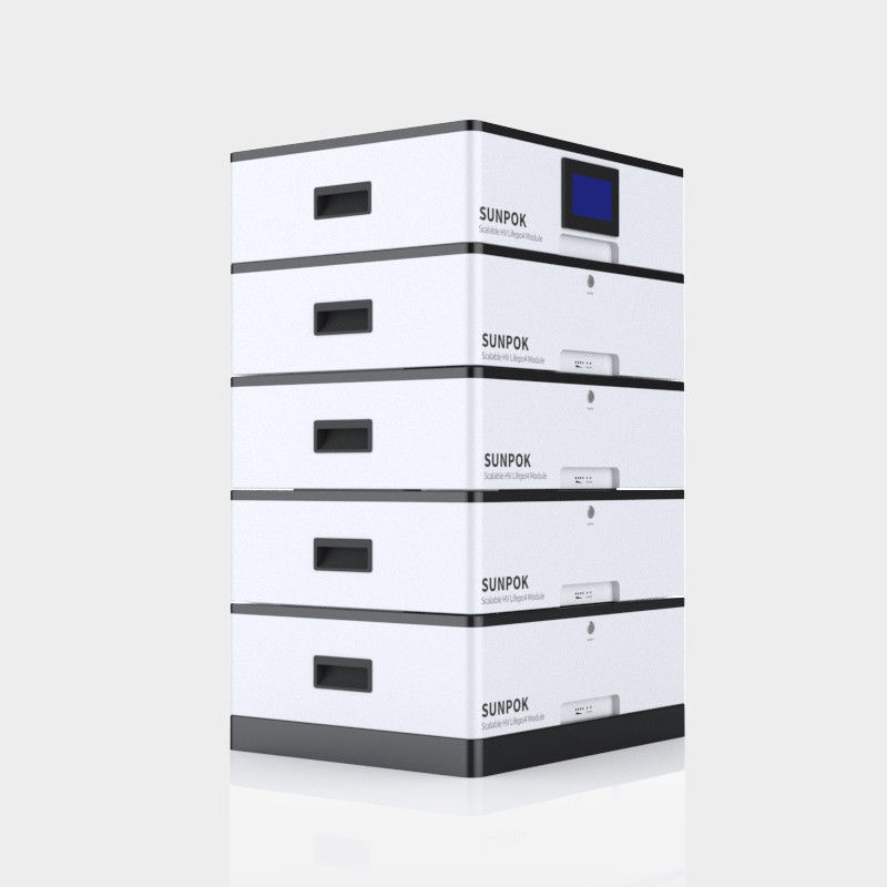 積み重ねられるモジュール式エネルギー貯蔵電池 48V 10kwh 20kwh 400Ah 高圧家電池パック