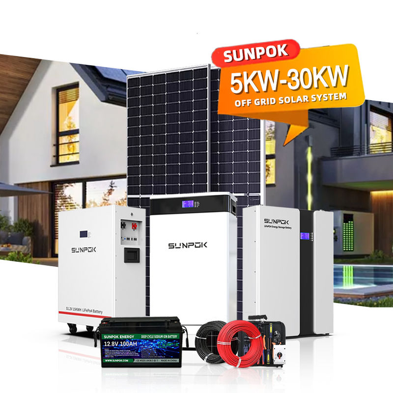 48V 100AH 120AH ハイブリッド太陽系用太陽電池 6KWH 12KWH 18KWH 24KWH 30KWH