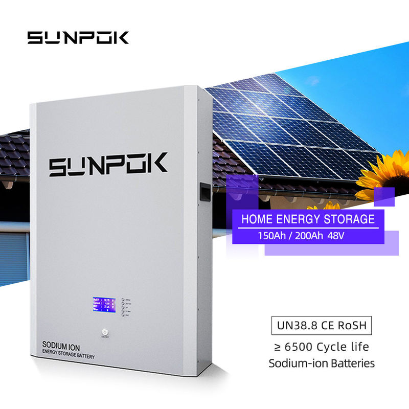 パワーウォール 48V 10KWh ホーム バッテリー 200Ah 名義容量 ソーラーエネルギー貯蔵のためのナトリウムイオン技術