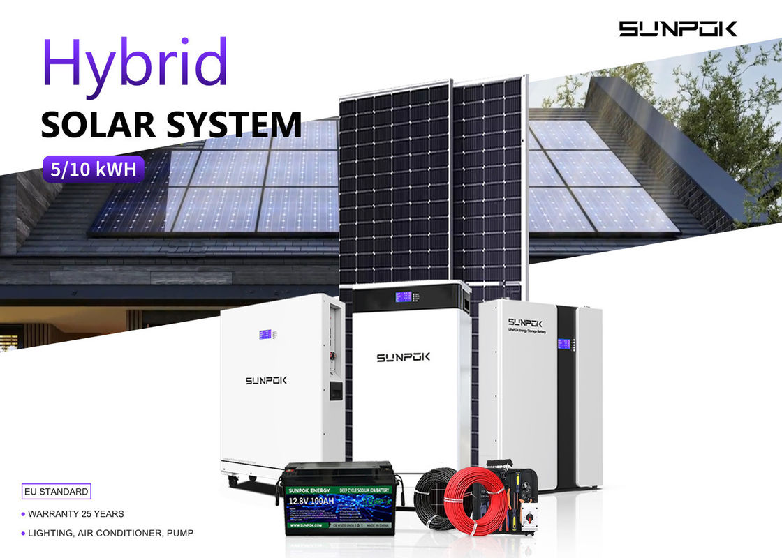 ハイブリッド太陽光発電貯蔵システム リチウム電池 48v 200ah 15kwh 20kwh 屋根設置