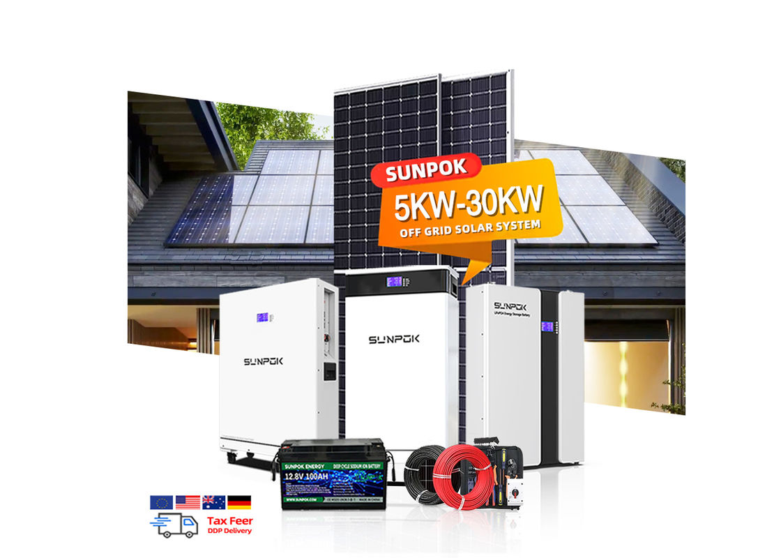 ソーラー・エネルギー・システム オフ・グリッド 6000W 10Kw 15Kw 20Kw ハイブリッド 3相太陽光発電システム