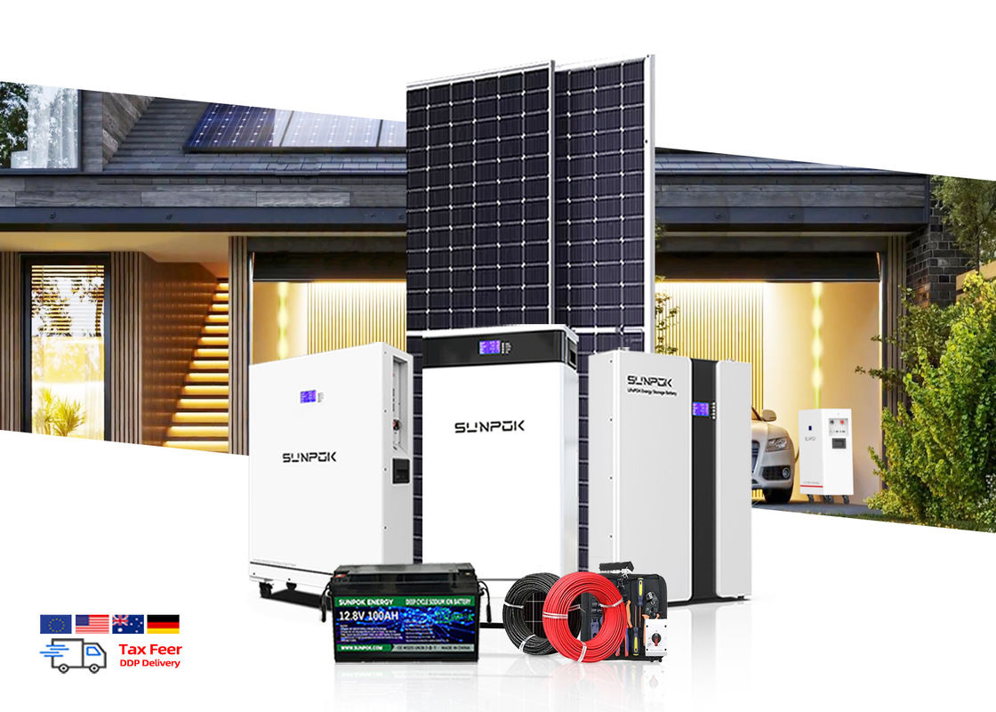 家庭用オフグリッド太陽光発電システム 1kw 3kw 5kw シングルフェーズ 230V リチウム電池付き コンプリートキット