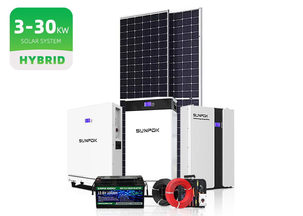 オフグリッドハイブリッド太陽光発電貯蔵システム 5Kw 10Kw 20Kw 10Kva 太陽光発電システム オフグリッド エネルギー貯蔵装置セット