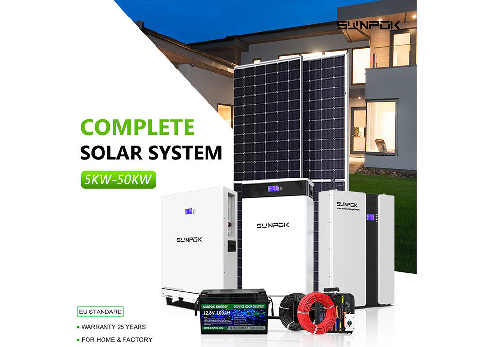 オフグリッド太陽光発電システム 5Kw 10Kw 12Kw 完全ハイブリッド太陽光発電システムキット