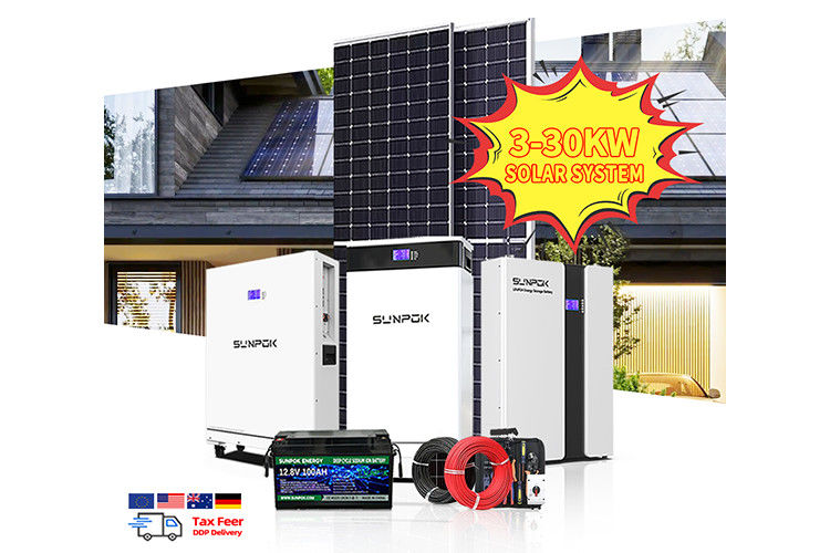 コンプリートセット 太陽光発電の蓄電システム 5000W 3KW 6KW 8KW 10KW ハイブリッド太陽光パネル 電気発電キット