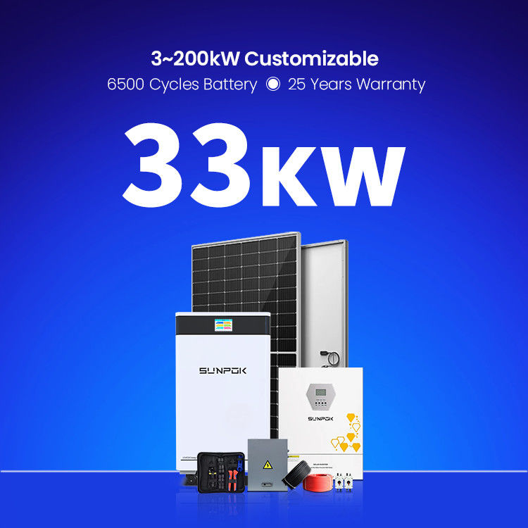 オフグリッドハイブリッド太陽光発電貯蔵システム 5KW 10KW 20KW 30KW 10KVA 貯蔵装置を備えたオフグリッド太陽光発電システム