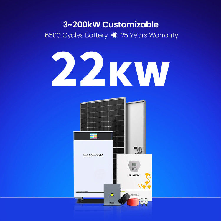 完全な10KW太陽光システム 3.5kw 6.2kw 11kw 22kw 太陽光パネルキット ハイブリッドオフグリッド ホーム 太陽光発電システム