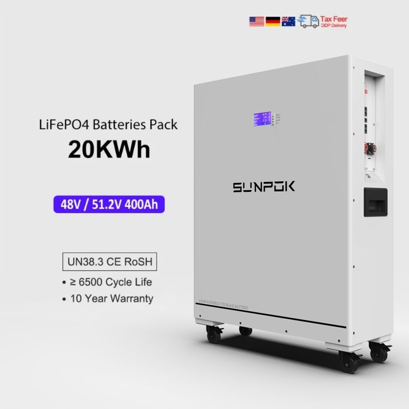 48V 51.2V Lifepo4 400Ah 20Kwh Ess リチウムイオン電池 パック パワーウォール ホームエネルギー貯蔵システム