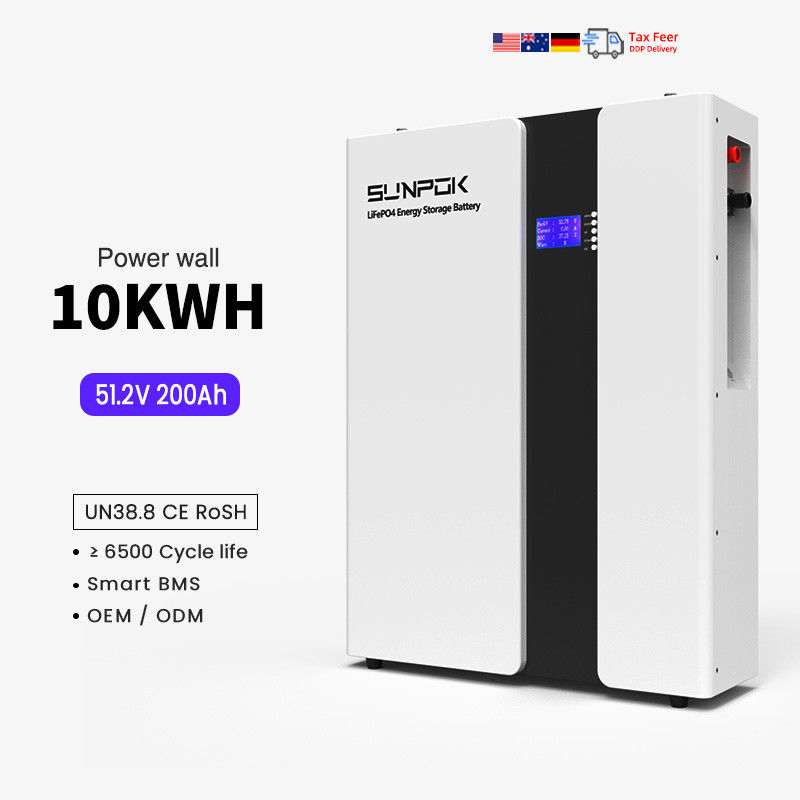 Lifepo4 バッテリー 48V 51.2V 10KWH 壁掛け リチウム バッテリー 48V 200ah リチウム イオン バッテリー 太陽系用ソーラー