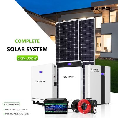 Solar Energy System 220V Off-Grid With Storage 5Kw 8Kw 12Kw 15Kw Hybrid Solar System Complete