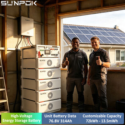 SUNPOK 高電圧 HV バッテリーパック ソーラーエネルギー貯蔵システム用 76.8V 314Ah リチウムイオンバッテリーパック