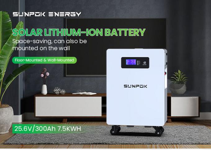 2025 新デザイン 7.5Kwh バッテリー 24V 300 バッテリー リチウムイオン 300Ah リチウムバッテリー 300Ah 太陽エネルギー貯蔵システム 0
